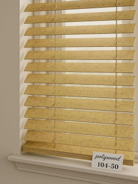 50 MM Antik Altın Ahşap Jaluzi Perde