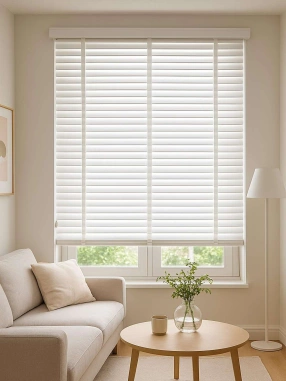 50 MM Beyaz Ahşap Jaluzi Perde