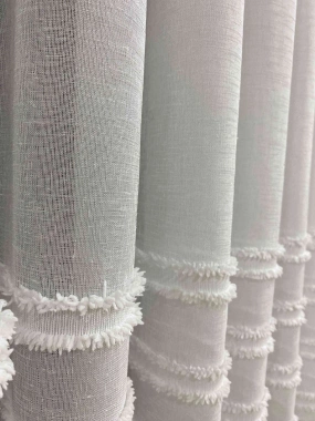 Aby Tüylü Sıralı Tül Perde