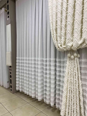 Aby Tüylü Sıralı Tül Perde