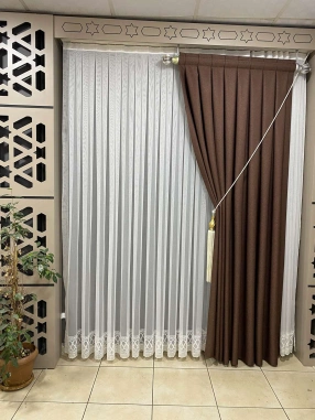 Adl Keten Etek Tül Perde