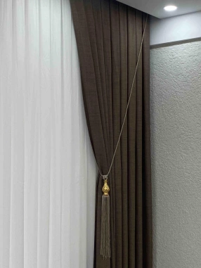 Arfa Krep Keten Fon Perde