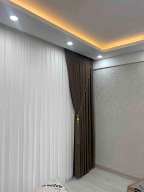 Arfa Krep Keten Fon Perde