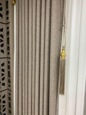 Arfa Lüks Keten Fon Perde