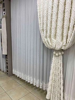 Bambu Ağaç etek Tül Perde