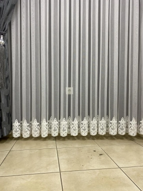 Brç Keten Kort Etek Tül Perde