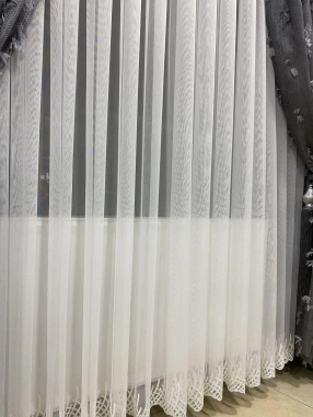 Brç Lazer Keten Etek Tül Perde