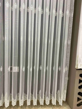 Brç Serpme Desenli Tül Perde