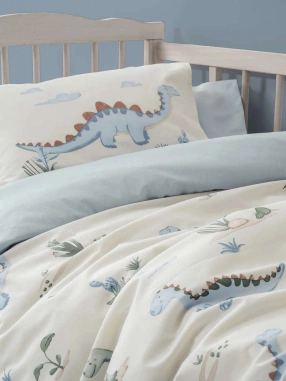 Cotton Box Bebek Nevresim takımı Dinoro Mavi