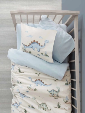 Cotton Box Bebek Nevresim takımı Dinoro Mavi