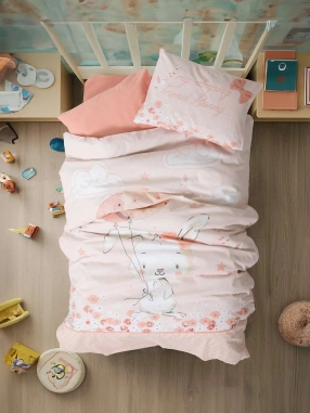 Cotton Box Bebek Nevresim takımı Rapeti Somon