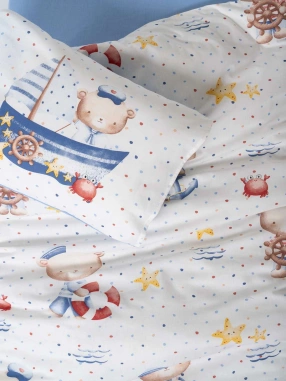 Cotton Box Bebek Nevresim takımı Seaman Mavi