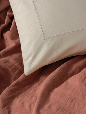 Cotton Box Çift Kişilik Yatak Örtülü Pike Takımı Natura Vilo Kiremit