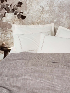 Cotton Box Embrova Şonil Çift Kişilik Pike Takımı Loom Bej