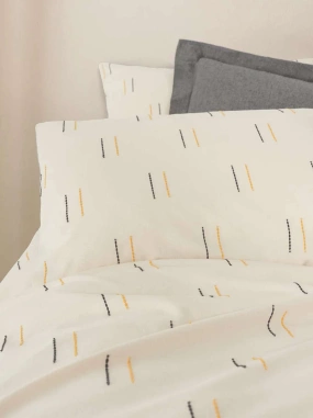 Cotton Box Loopra Çift Kişilik Nevresim Takımı Lura gri