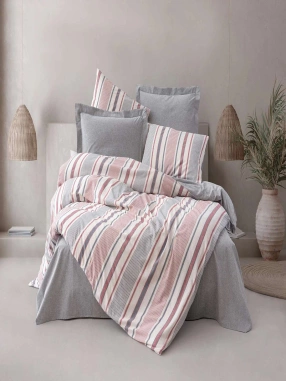 Cotton Box Natureforce Tek Kişilik Nevresim Takımı Duo Mavi