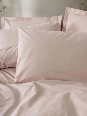 Cotton Box Plain Tek Kişilik Nevresim Takımı Pudra