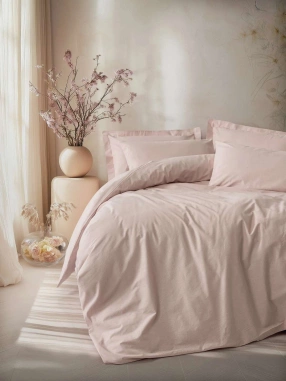 Cotton Box Plain Tek Kişilik Nevresim Takımı Pudra