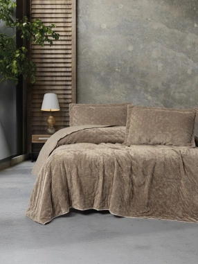 Cotton Box Softnest Çift Kişilik Yatak Örtüsü Boleta Bej