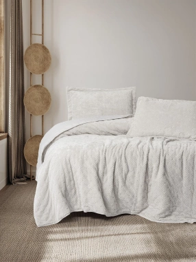 Cotton Box Softnest Çift Kişilik Yatak Örtüsü Boleta Taş