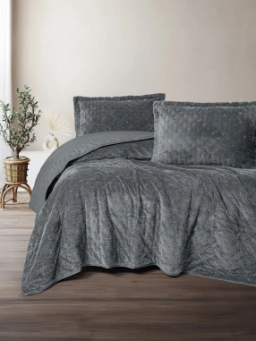 Cotton Box Softnest Tek Kişilik Yatak Örtüsü Boleta Gri