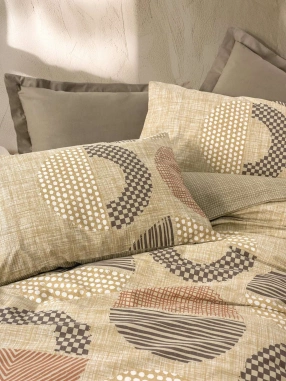 Cotton Box Toprak Çift Kişilik Nevresim Takımı Moona Kahve