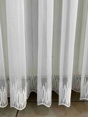 Ecl Çizgili Keten Etek Tül Perde