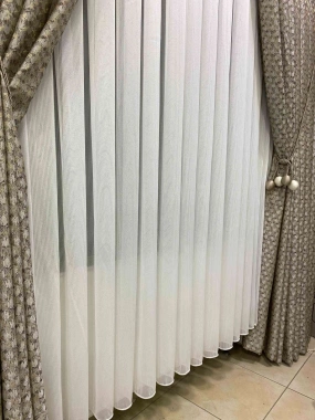 Garden T2281 Çİzgili Ağır Tül Perde