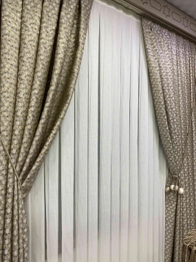 Garden T2281 Çİzgili Ağır Tül Perde