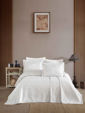 Gardınes Duru Yatak Örtüsü Taş