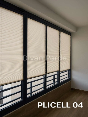 Güneş Geçirmeyen Bej Plicell Perde Niteflite 04