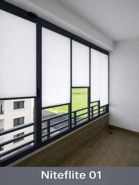 Güneş Geçirmeyen Beyaz Plicell Perde Niteflite 01