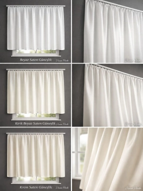 Kırık Beyaz Saten Güneşlik