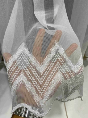 Mhn Sıralı Desenli Tül Perde