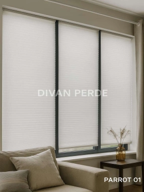 Parrot Beyaz Plicell Perde 01