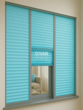 Parrot turkuaz Plicell Perde 16