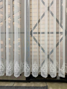 Sedef Çetin Keten Etek Tül Perde