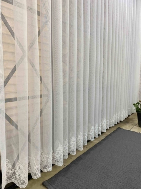 Sedef Çetin Keten Etek Tül Perde