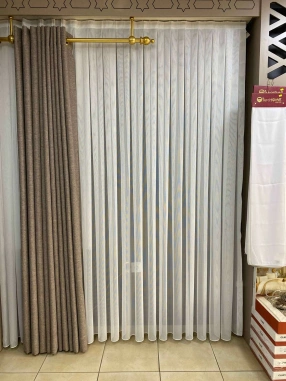 Taç 81513 İnci Zarif Çizgli Tül Perde