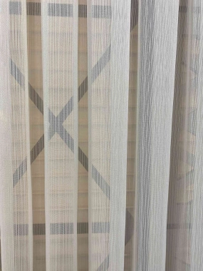 Taç Döner Nire 83305 Düz çizgili Tül Perde