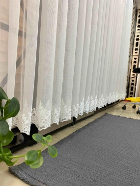 Taç Lale Etek Tül Perde