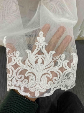 Taç Lale Etek Tül Perde