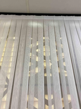 Tai Bambu Çil Beyaz Düz Tül Perde