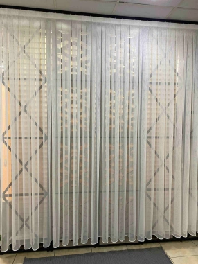 Yt 1994 Simli Çizgili Düz Tül Perde