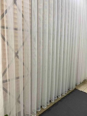 Yt 1994 Simli Çizgili Düz Tül Perde