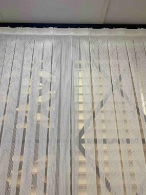 Yt 1994 Simli Çizgili Düz Tül Perde