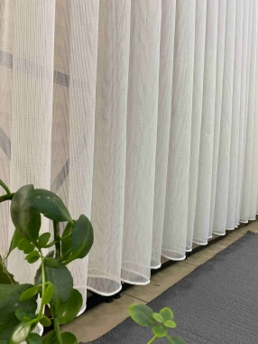 Yt 1994 Simli Çizgili Düz Tül Perde