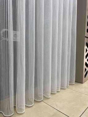 Zincir Sedef Çizgili Tül Perde