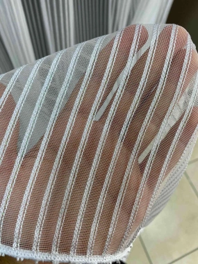 Zincir Sedef Çizgili Tül Perde