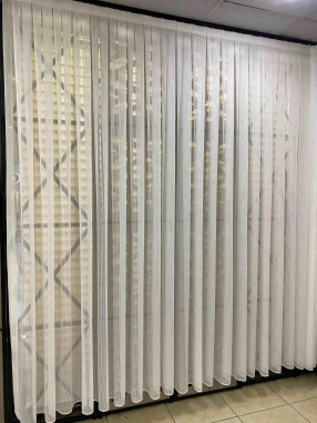 Ayna Didim Düz Çizgili Tül Perde